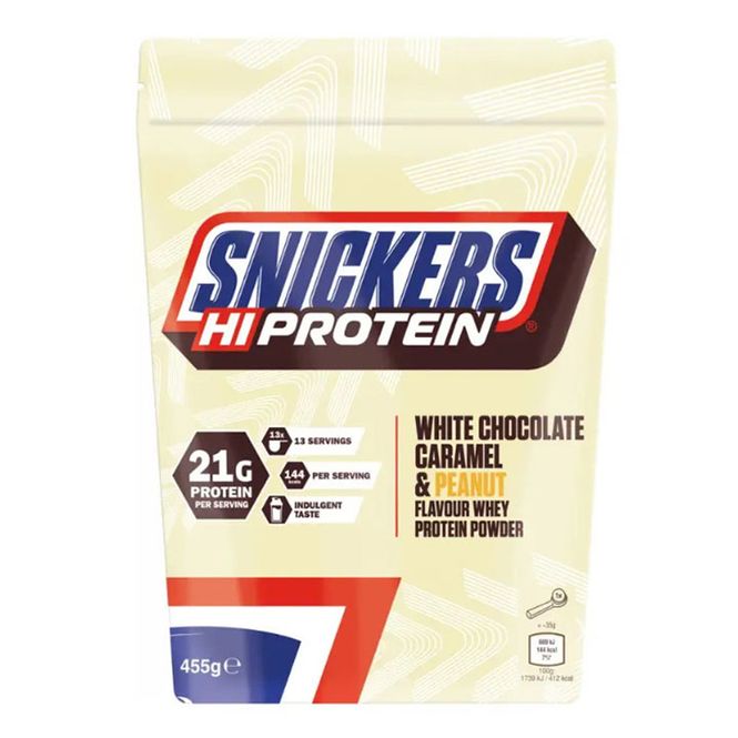 Hovedbilde Snickers White Protein Powder 455g - White Chcolate, Caramel & Peanutt 